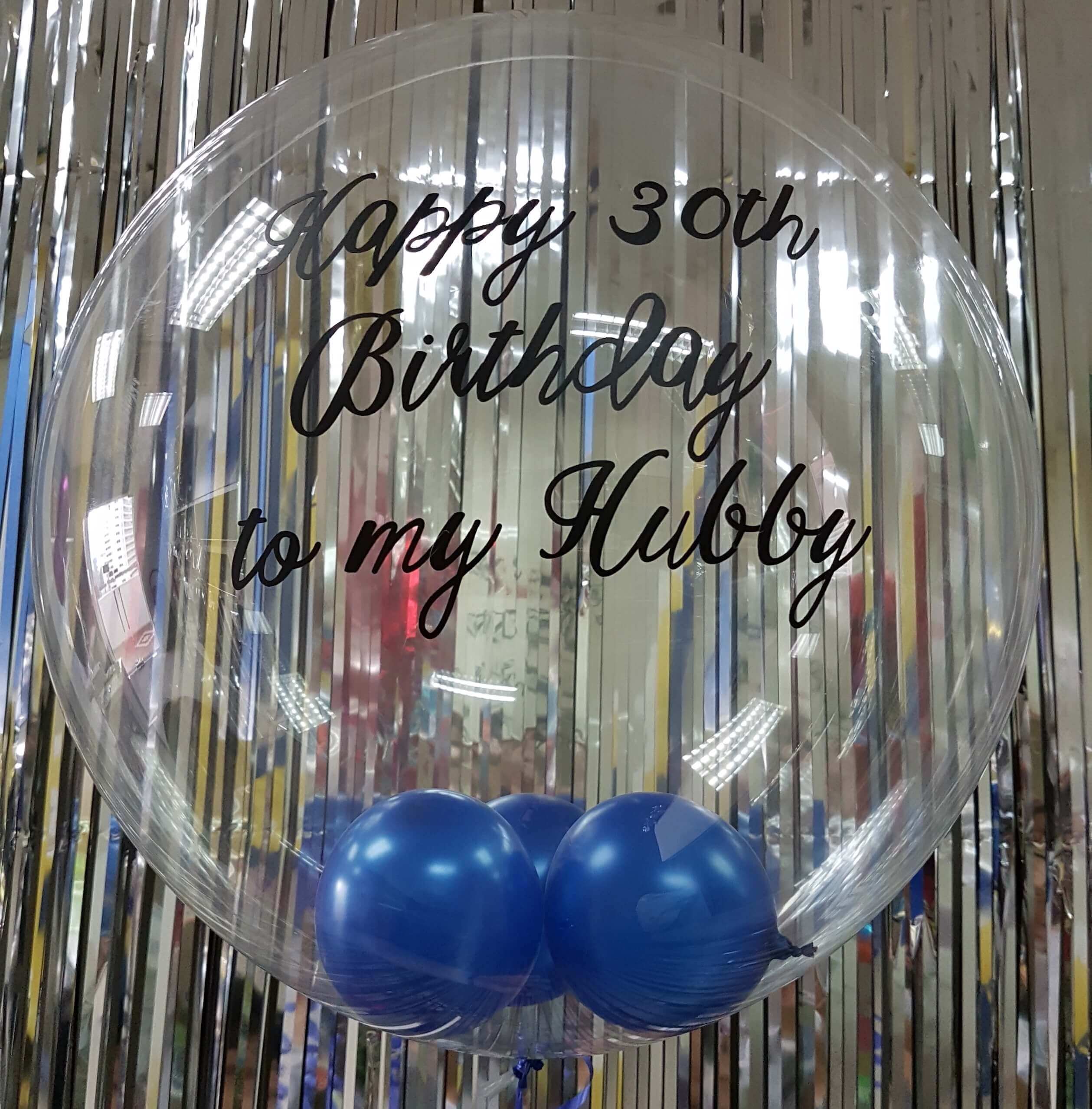 Round Jumbo Led Clear Personalize Balloons 3
